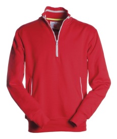 Sweater Payper RIO half zip Kleur_P red/grey
