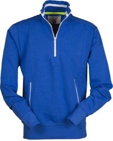 Sweater Payper RIO half zip Kleur_P royal blue/white