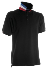 Polo NATION landenvlag Kleur black/france