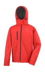 TX Performance Hooded Softshell Jacket Kleur RED/BLACK