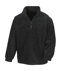 1/4 Zip Fleece Top Kleur BLACK