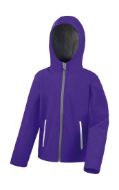 Kids TX Performance Hooded Softshell Jacket Kleur PURPLE