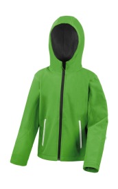 Kids TX Performance Hooded Softshell Jacket Kleur GREEN