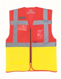 Hi-Vis Open Mesh Executive Waistcoat Kleur RED