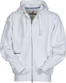 Hoody DALLAS+ full zip 300 gr Kleur WHITE