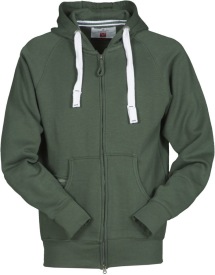 Hoody DALLAS+ full zip 300 gr Kleur GREEN