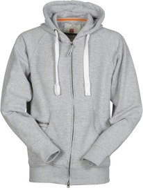 Hoody DALLAS+ full zip 300 gr Kleur MELANGE GREY