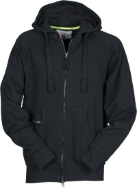 Hoody DALLAS+ full zip 300 gr Kleur BLACK