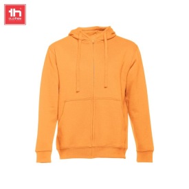 Heren sweater met capuchon en rits amsterdam Kleur abrikoos
