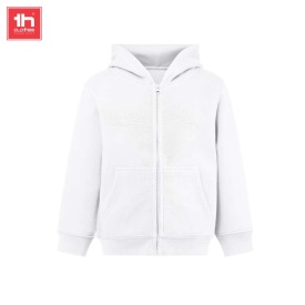 sweater met capuchon en rits voor kinderen amsterd Kleur WIT