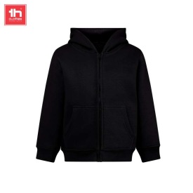 sweater met capuchon en rits voor kinderen amsterd Kleur ZWART