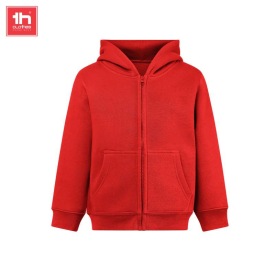 sweater met capuchon en rits voor kinderen amsterd Kleur ROOD