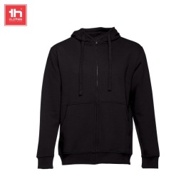 Heren sweater met capuchon en rits amsterdam Kleur ZWART