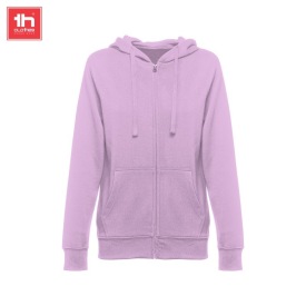 Dames sweater met capuchon en rits amsterdam women Kleur LAVENDEL