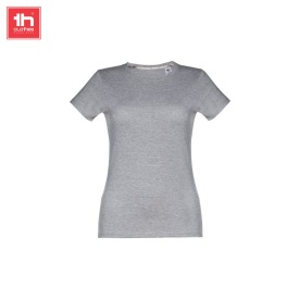 Dames t-shirt ankara women Kleur grijs melange