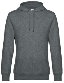 KING Hooded Sweat Kleur_W Heather Mid Grey