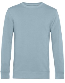 Organic Crew Neck Sweat Kleur_W Blue Fog