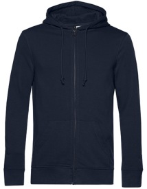 Organic Zipped Hood Jacket Kleur_W Navy Blue