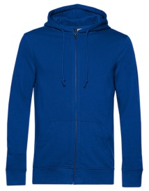 Organic Zipped Hood Jacket Kleur_W Royal Blue
