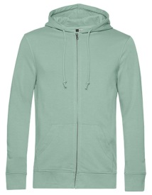 Organic Zipped Hood Jacket Kleur_W Sage