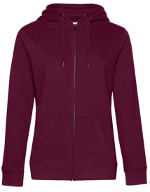 QUEEN Zipped Hood Jacket /Women Kleur_W Dark Cherry