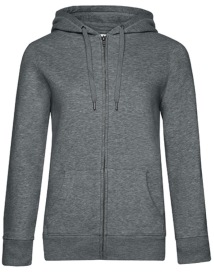QUEEN Zipped Hood Jacket /Women Kleur_W Heather Mid Grey
