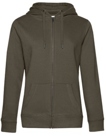 QUEEN Zipped Hood Jacket /Women Kleur_W Khaki