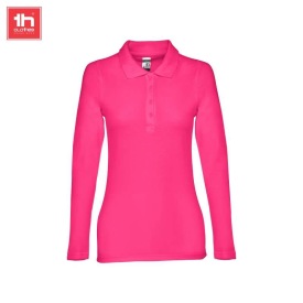 Dames poloshirt met lange mouwen bern women Kleur FUCHSIA