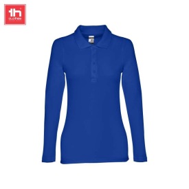 Dames poloshirt met lange mouwen bern women Kleur konings blauw