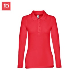 Dames poloshirt met lange mouwen bern women Kleur ROOD