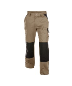 Boston 245gr Tweekleurige werkbroek met kniezakken Kleur BEIGE/ZWART