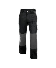 Boston 245gr Tweekleurige werkbroek met kniezakken Kleur ZWART/CEMENTGRIJS