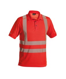 Brandon Hoge zichtbaarheids-UV-polo Kleur FLUOROOD