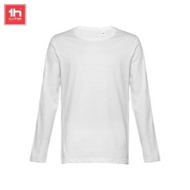 Heren lange mouw t-shirt  bucharest Kleur WIT
