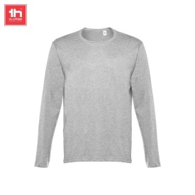 Heren lange mouw t-shirt  bucharest Kleur grijs melange