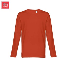 Heren lange mouw t-shirt  bucharest Kleur TERRACOTTA