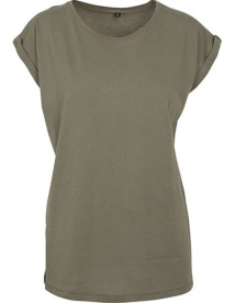Ladies? Extended Shoulder Tee Kleur OLIVE