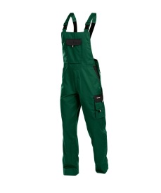 Calais 245gr Tweekleurige bretelbroek Kleur FLESSENGROEN/ZWART