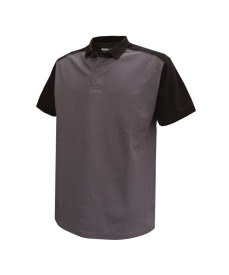 Cesar Tweekleurige polo Kleur CEMENTGRIJS/ZWART
