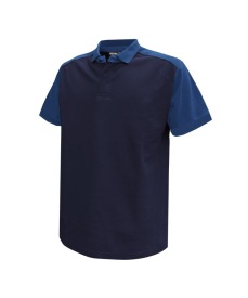 Cesar Tweekleurige polo Kleur MARINEBLAUW/KORENBLAUW