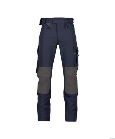 Impax  Stretch werkbroek met kniezakken Kleur NACHTBLAUW/ANTRACIETGRIJS
