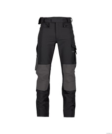 Impax  Stretch werkbroek met kniezakken Kleur BLACK/GREY