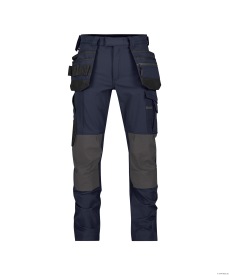 Matrix  Stretch holsterzakkenbroek met kniezakke Kleur NACHTBLAUW/ANTRACIETGRIJS
