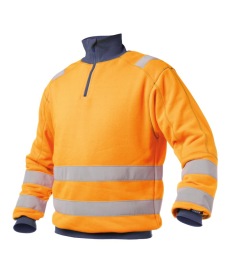 Denver Hoge zichtbaarheidssweater Kleur FLUO-ORANJE/MARINEBLAUW