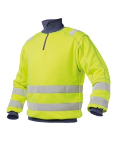 Denver Hoge zichtbaarheidssweater Kleur FLUOGEEL/MARINEBLAUW