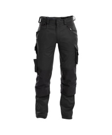 Dynax 245gr Werkbroek met stretch en kniezakken Kleur ZWART