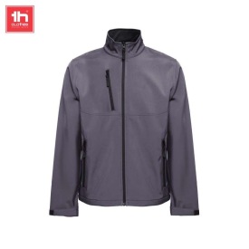 Unisex softshell jas met rits  eanes Kleur GRIJS