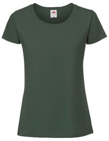 Ladies Ringspun Premium T Kleur_W Bottle Green