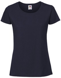 Ladies Ringspun Premium T Kleur_W Deep Navy