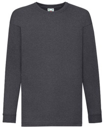 Valueweight Long Sleeve T Kids Kleur_W Dark Grey Heather